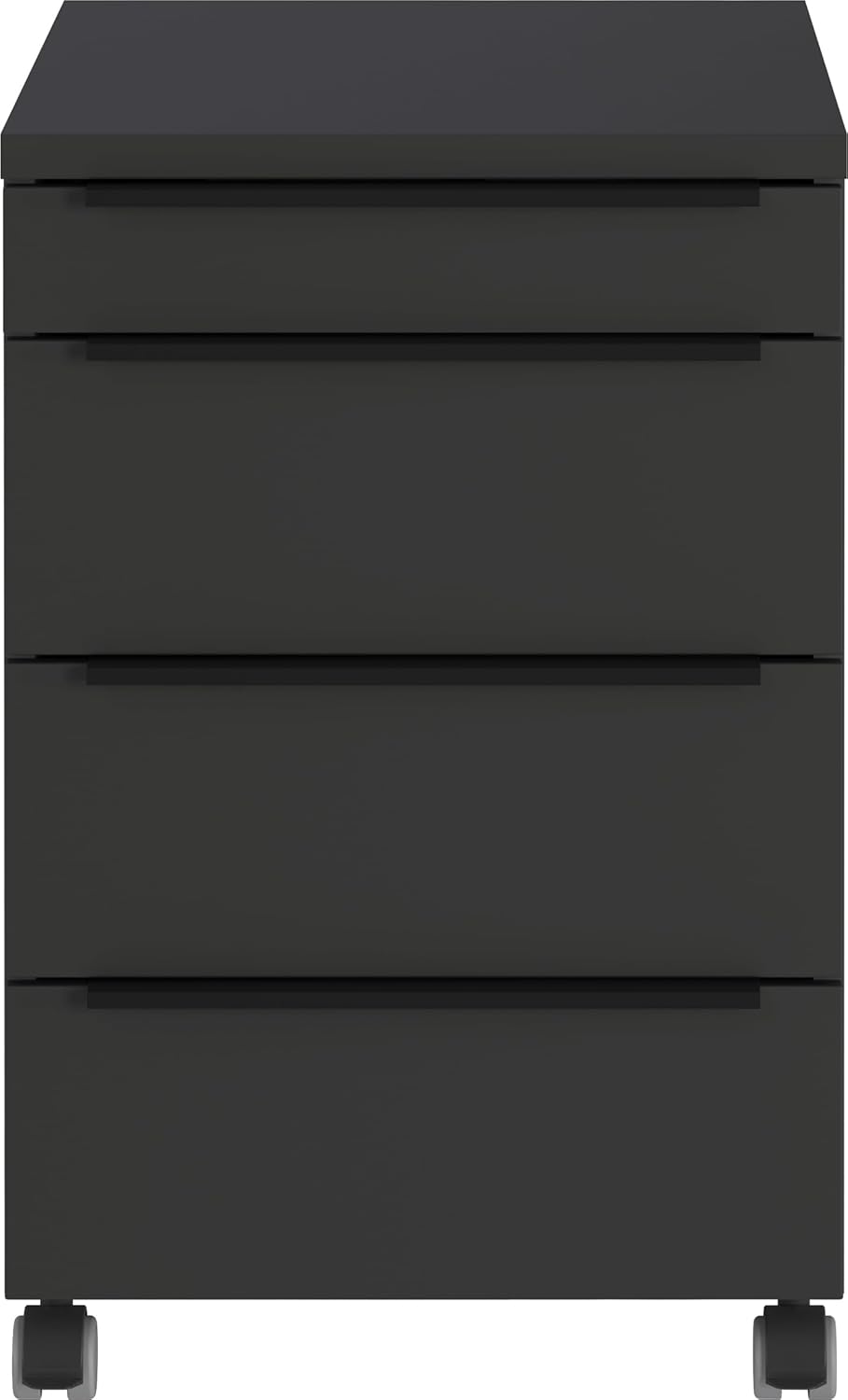 Germania Rollcontainer 4377-547, in Graphit, mit Utensilienfach, 42 x 63 x 60 cm (BxHxT), Graphit