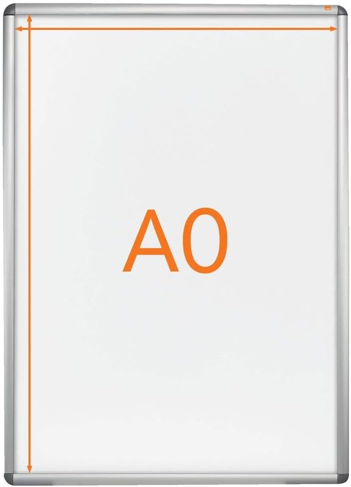 Nobo Premium Plus Plakatrahmen mit Klapprahmen, Grösse A0, Wandbefestigung durch Eckmontage, Alumini