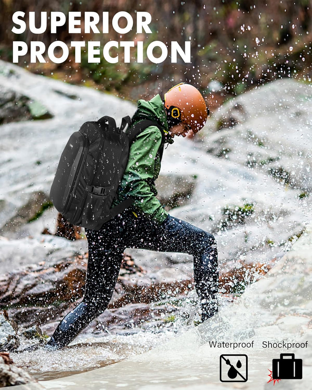 DJI Mini 4 Pro Case Waterproof Hard Carrying Case Travel Drone Bag Backpack For Fly More Combo Acces