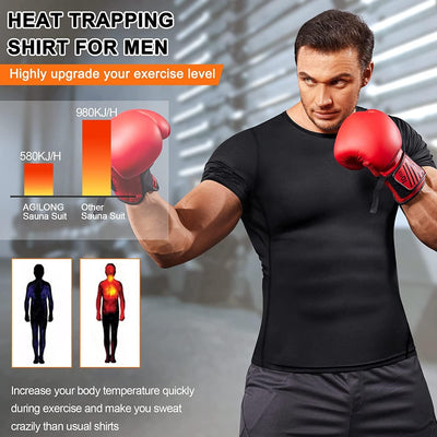 CHUMIAN Herren Sauna Weste Schweiss Sauna Shirt Saunaweste Body Shaper sport Tank Top abnehmen Fitne