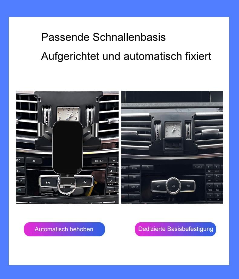 Handyhalterung kompatibel mit Mercedes e klasse w212 Handyhalterung Auto Zubehör 2013 2014 2015 2016