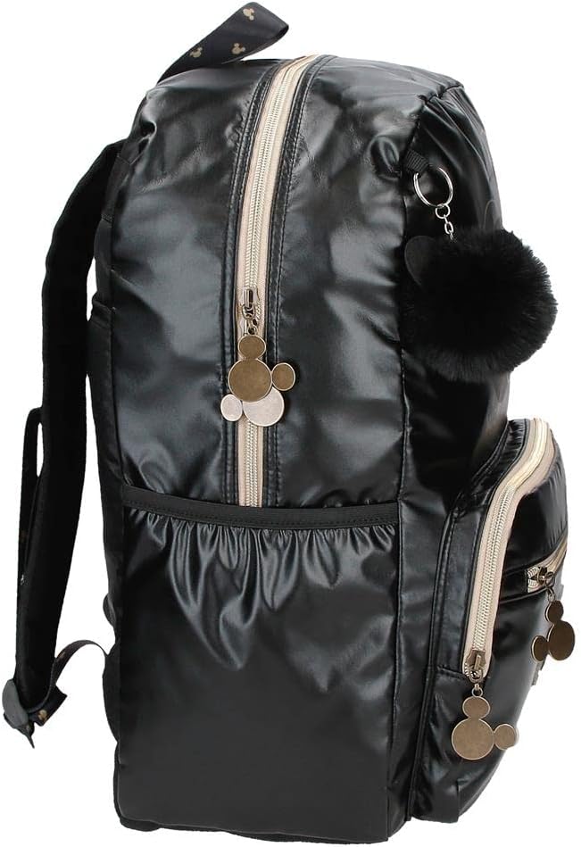 Disney Mickey Outline Schulrucksack für Laptop, 32 x 42 x 15 cm, Polyester, 20,16 L, Schwarz, Schulr