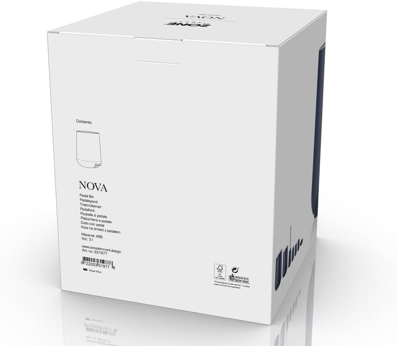 Zone Denmark Nova Mülleimer fürs Bad, Kosmetikeimer, Abfalleimer fürs Badezimmer, Durchm. 20,5 cm, H