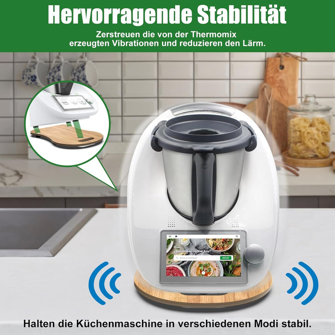 Diwoker Gleitbrett für Thermomix TM6 TM5, Brett für Thermomix TM6 mit Rollen und Handgriff, Brett mü