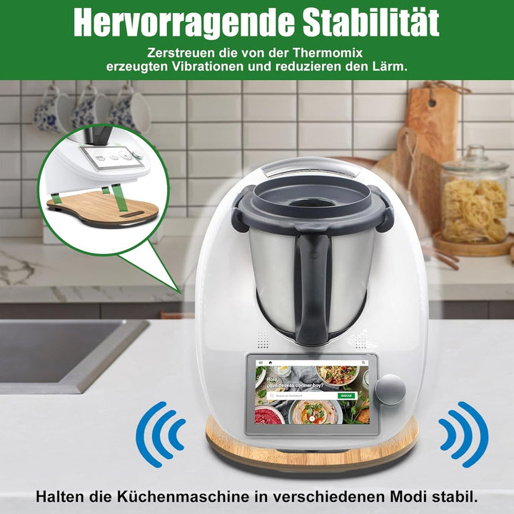 Diwoker Gleitbrett für Thermomix TM6 TM5, Brett für Thermomix TM6 mit Rollen und Handgriff, Brett mü