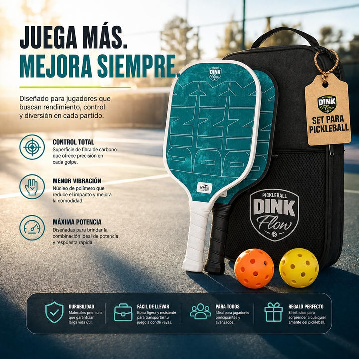 Pickleball-Schläger-Set mit 2 Schlägern aus Kohlefaser, 4 Bällen und Tasche, Pickleball-Schläger, id