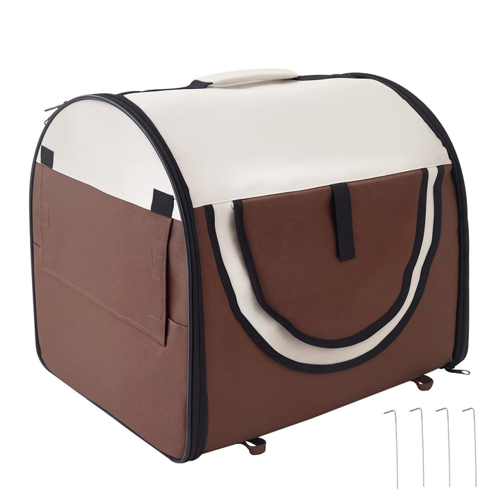 PawHut Hundebox faltbare Hundetransportbox Transportbox für Tier 2 Farben 5 Grössen 61x46x51 cm, kaf