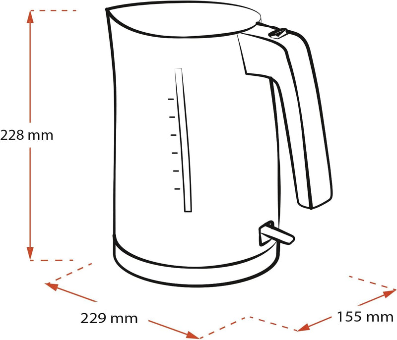 Wasserkocher - MELITTA - Look Aqua 1026-02 BK SST, mit automatischer Endabschaltung, verdecktem Heiz