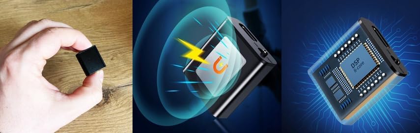 Mini Diktiergerät Q8 | 16GB Audio-Aufnahmegerät | Diktaphon mit Sprachaktivierung, 1536kbps HD Audio