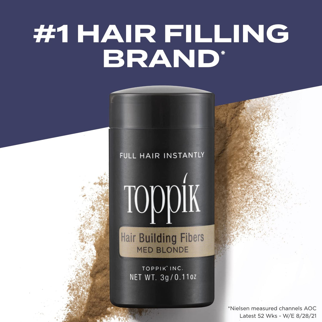 TOPPIK Hair Building Fibers Medium Blonde, 1er Pack (1 x 27.5g)