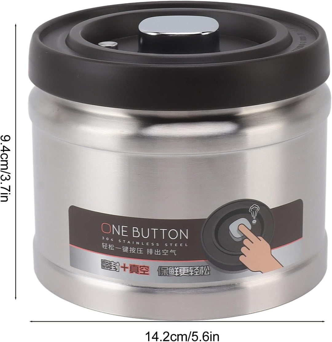 Luftdichter Vorrats Behälter, Vakuum Versiegelter Kaffee Kanister Edelstahl Presse Typ Luftdichter L