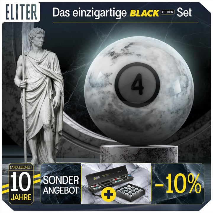 ELITER Billardkugel-Set aus Phenolharz, 16-teilig, 57,2 mm Poolbillardkugeln in Standardgrösse, glei