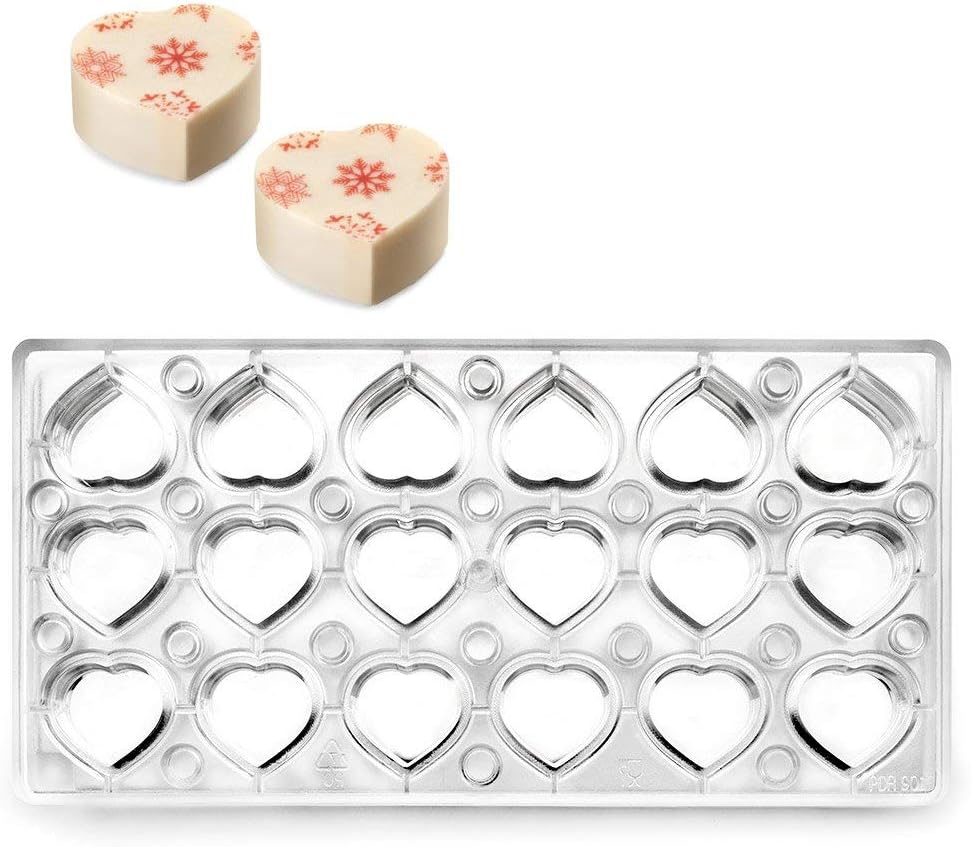 Ibili 799302 Corazon Backform Praline magnetisch Polycarbonat klar 30 x 14 x 2 cm Magnet Herz, Magne