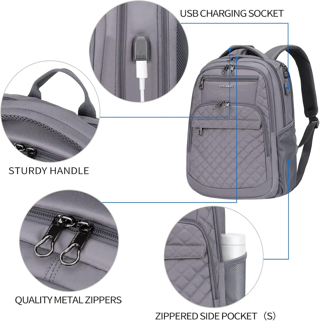 KROSER Laptop Rucksack 17-17,3&