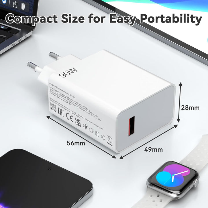 90W USB C Ladegerät Ladekabel für Xiaomi 17 Ultra 15TPro 15 14 15Ultra 15Pro 15S Pro 14 13 Ultra, 90