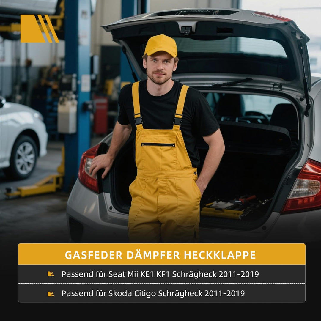 2 Stk Gasfeder Dämpfer Passend für Mii KE1 KF1 Schrägheck 1.0L 2011-2019, Passend für Citigo Schrägh