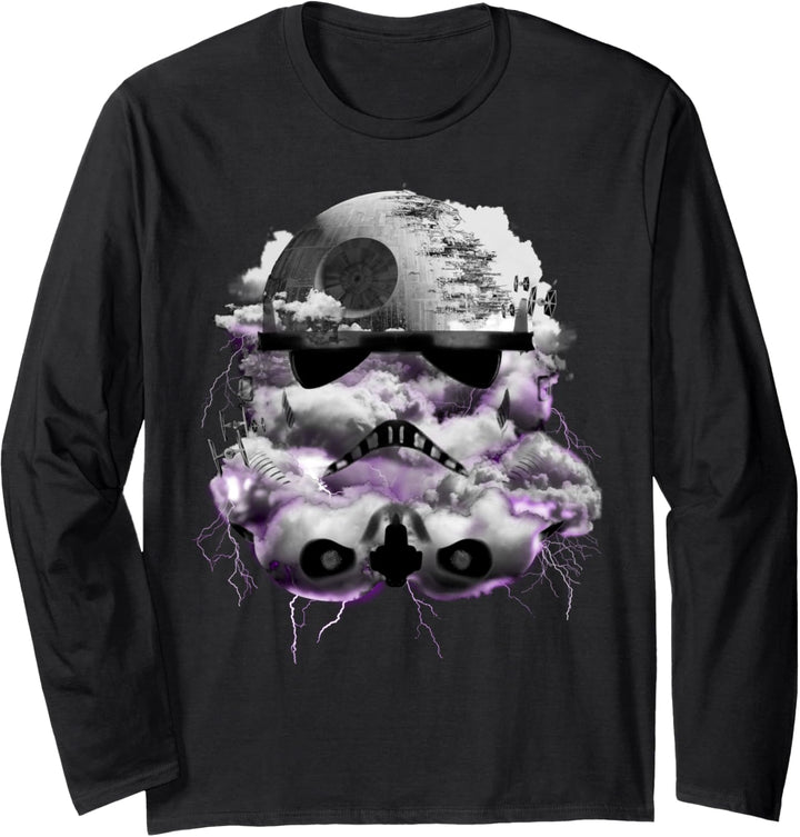 Star Wars Trooper & Death Star In The Clouds Langarmshirt