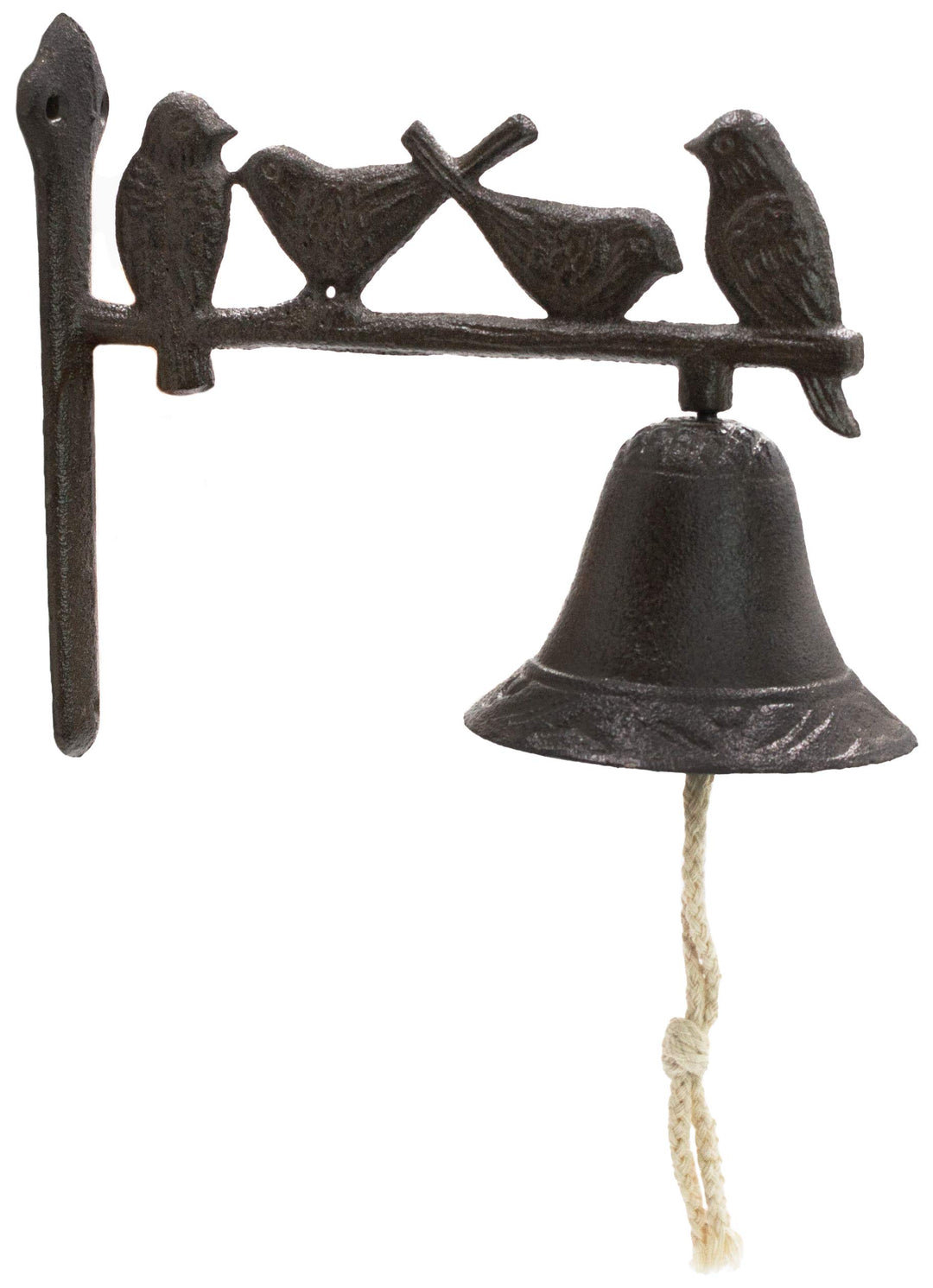 Glocke mit Klöppel Motiv Vögel Gusseisen Türglocke Wandglocke Gartenglocke Motiv Vogel, Motiv Vogel