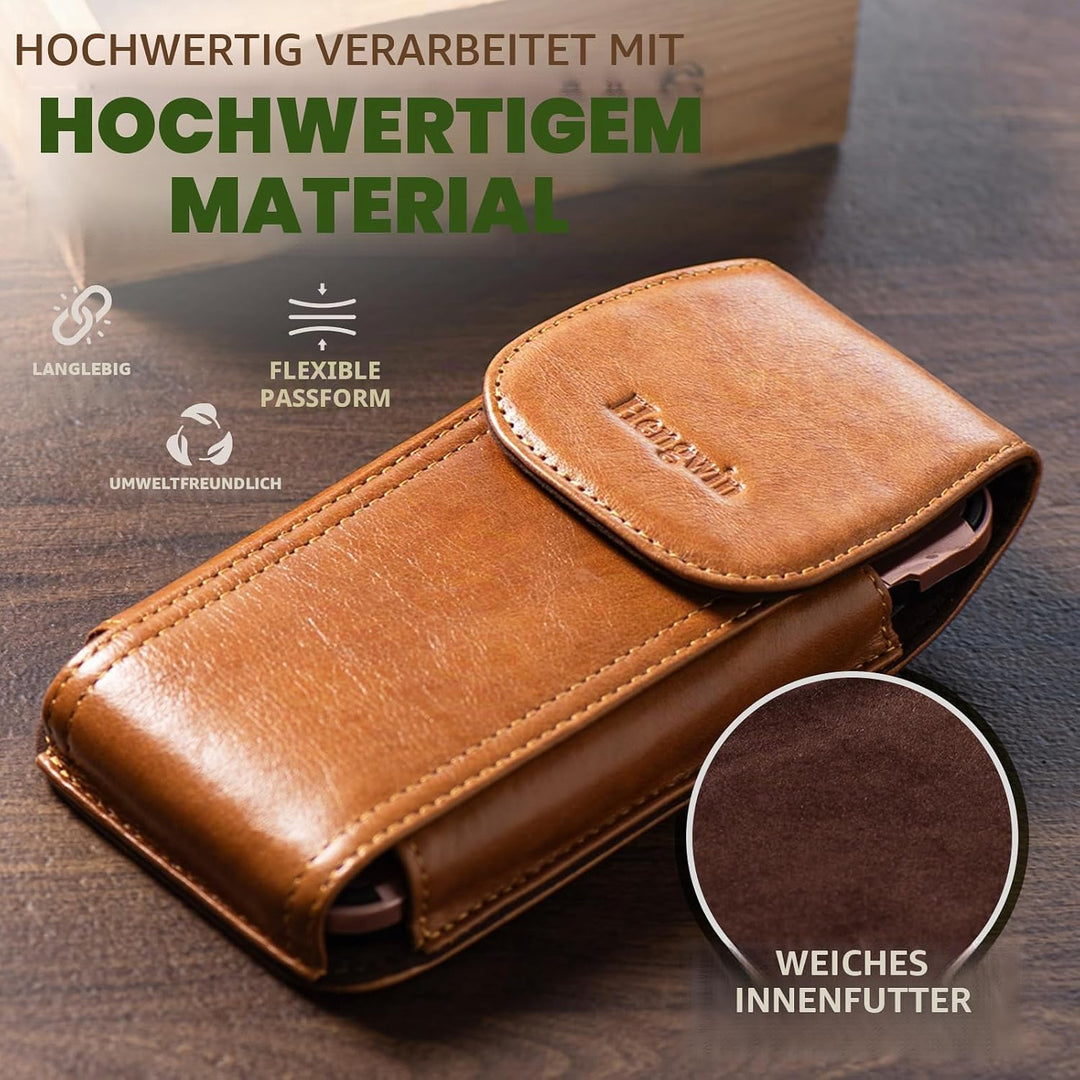 Hengwin Leder Handy Holster Fall Taille Gürtel Tasche für iPhone 16 Pro Max/16Plus iPhone 15 14 13 1