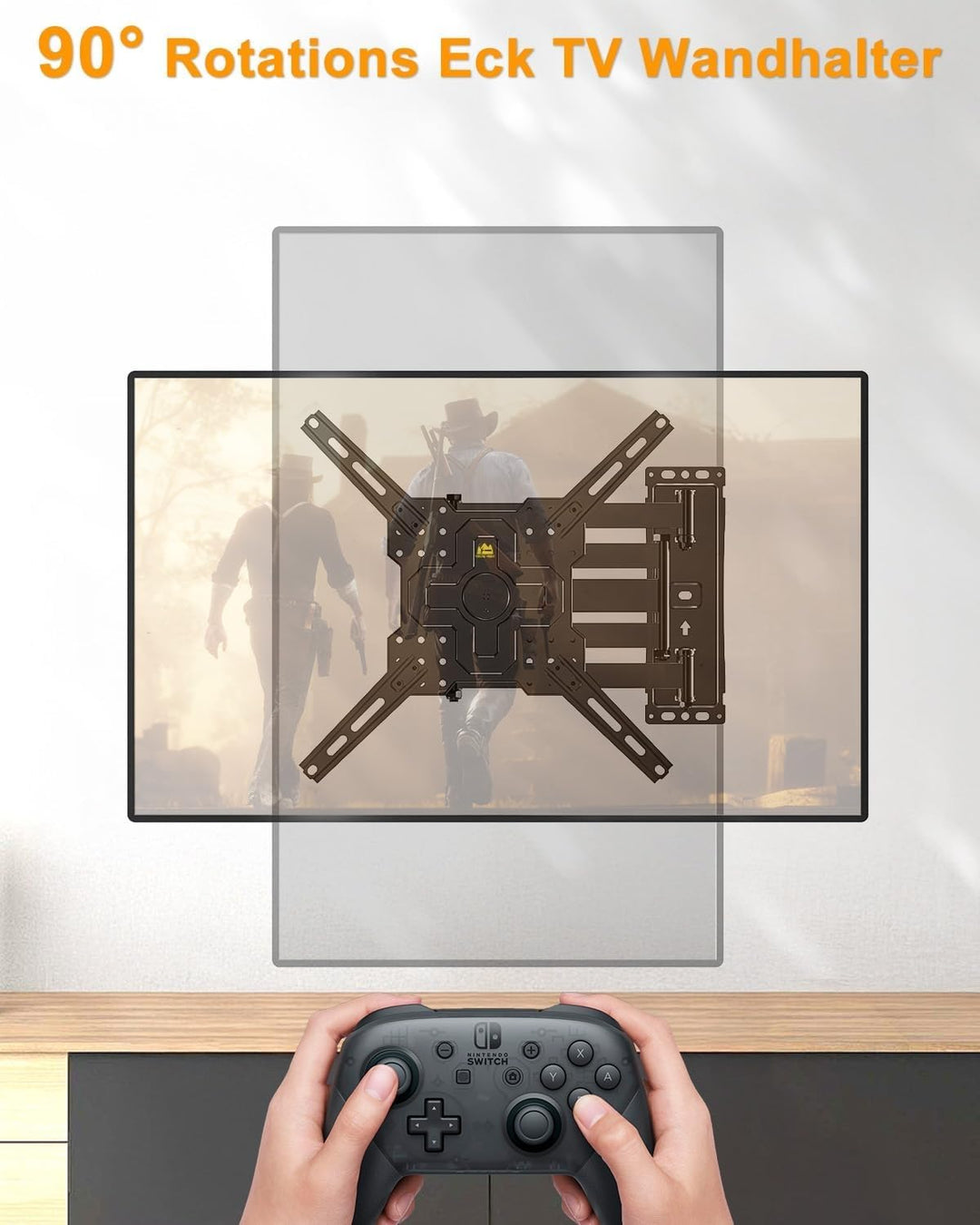 FORGING MOUNT TV Wandhalterung mit 1035mm Extra langem arm 26–65 Zoll TVs, Fernseher Halterung 180°d