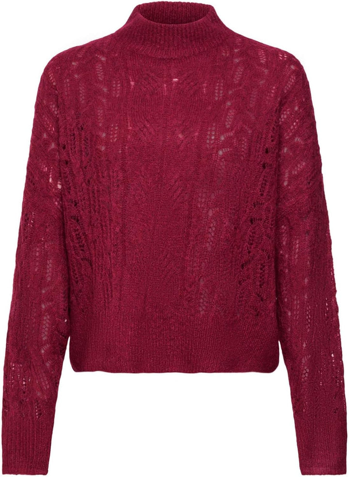 ESPRIT Damen Pullover XS 615/Cherry Red, XS 615/Cherry Red
