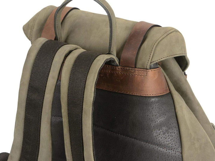 Ruitertassen Rucksack Damen Herren Khaki Ranger Leder Wanderrucksack Travel Reise