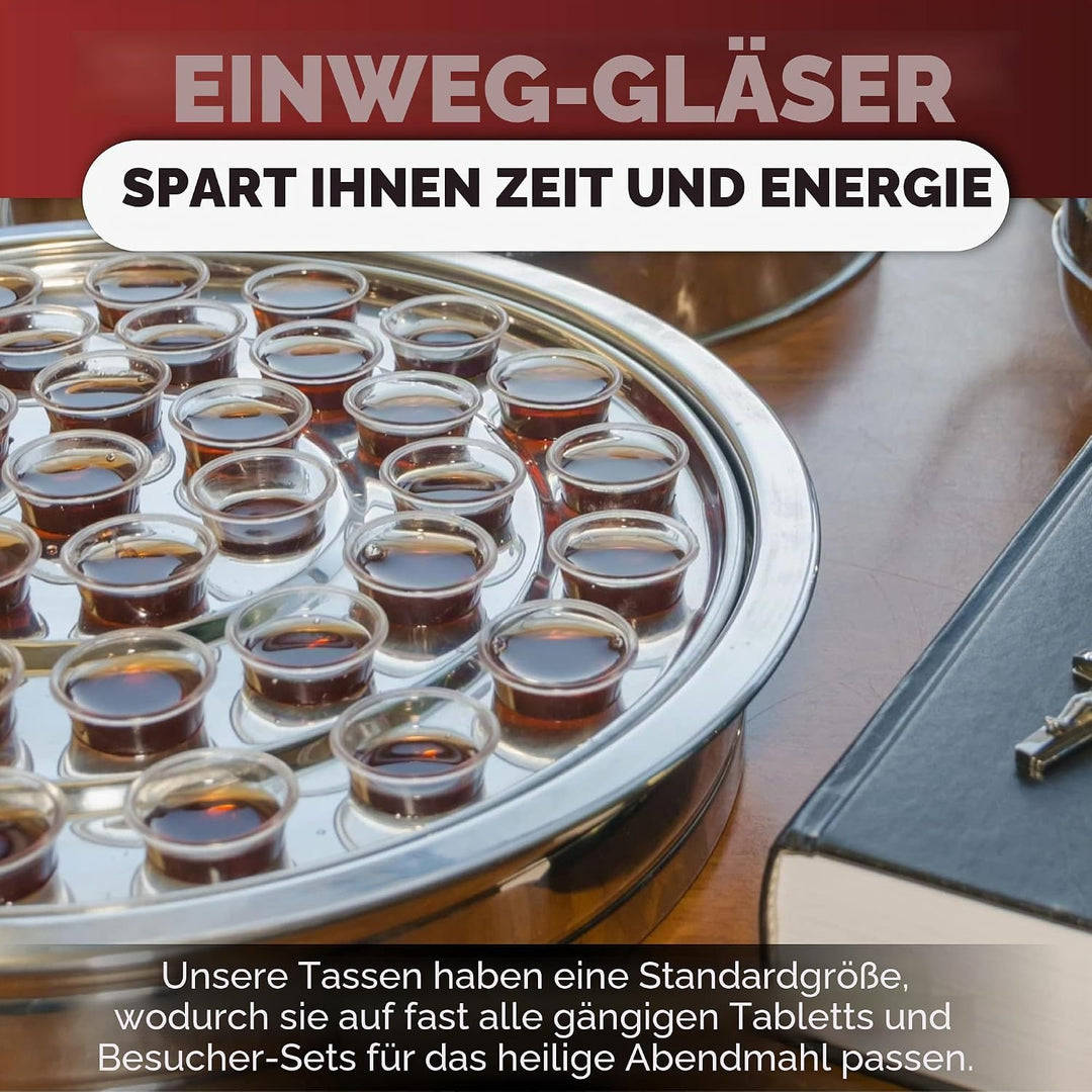 Steadfast Selections - Bulk Premium 2000 Plastikbecher Kommunionbecher Einwegbecher Kommunionbecher