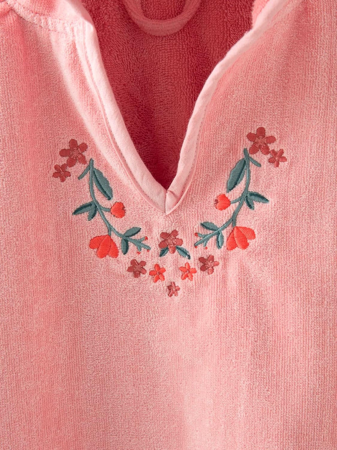 VERTBAUDET Mädchen Badeponcho HIPPIE BLUMENMÄDCHEN Pfirsich 86-98, Pfirsich 86-98