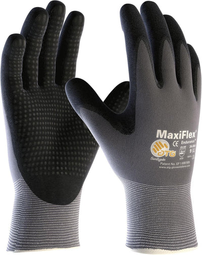 vasalat Schutzhandschuhe Maxiflex Endurance Arbeitshandschuhe Gr. 8/5 Paar Grösse 8 (5er Pack) grau/