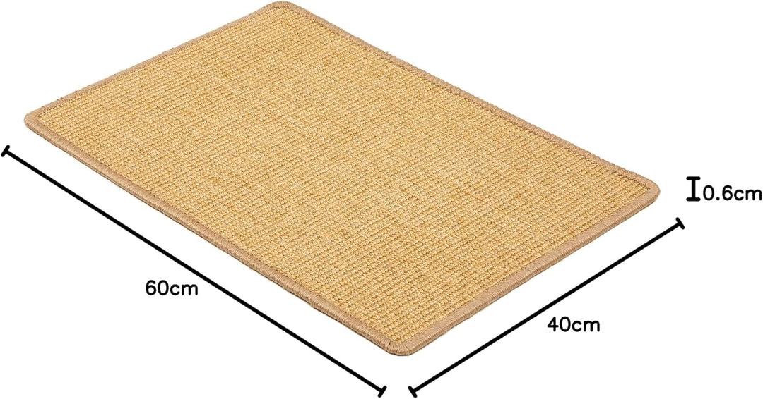 Carpido Kratzmatte für Katzen - Fussmatte Sisal Kratzteppich - natürliche Sisalmatte robust - Vorleg