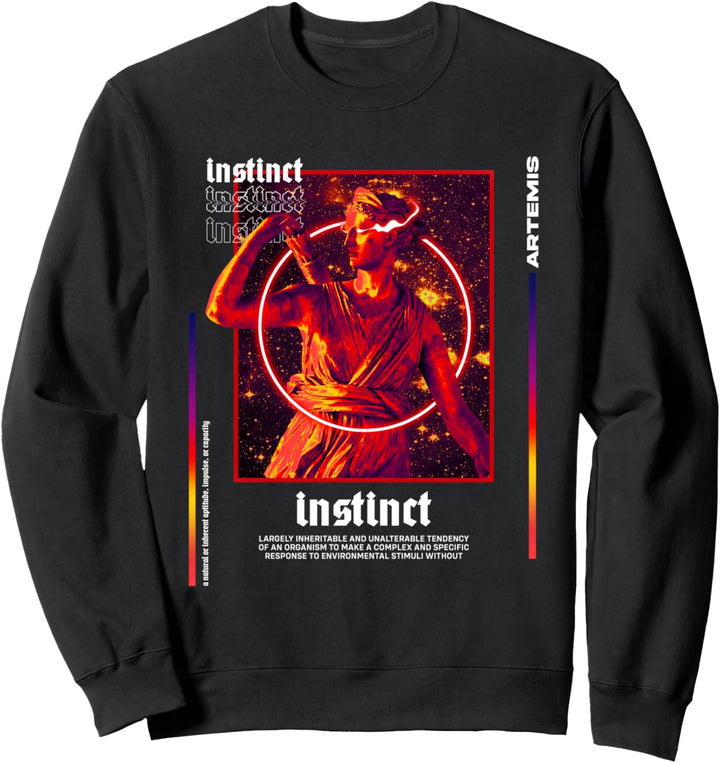Artemis - Instinct - Greek - Sad Aesthetic Edgy Streetwear Sweatshirt