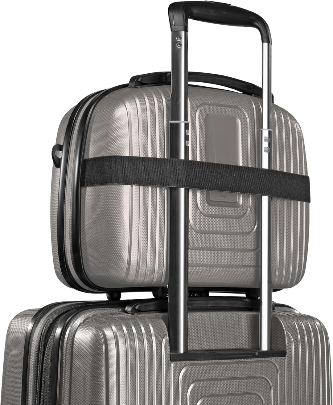 REDOLZ Hartschalen Koffer-Set 2-teilig Laptopfach Beauty Case | 40 x 23 x 55 cm, 34 x 17 x 27 cm, La