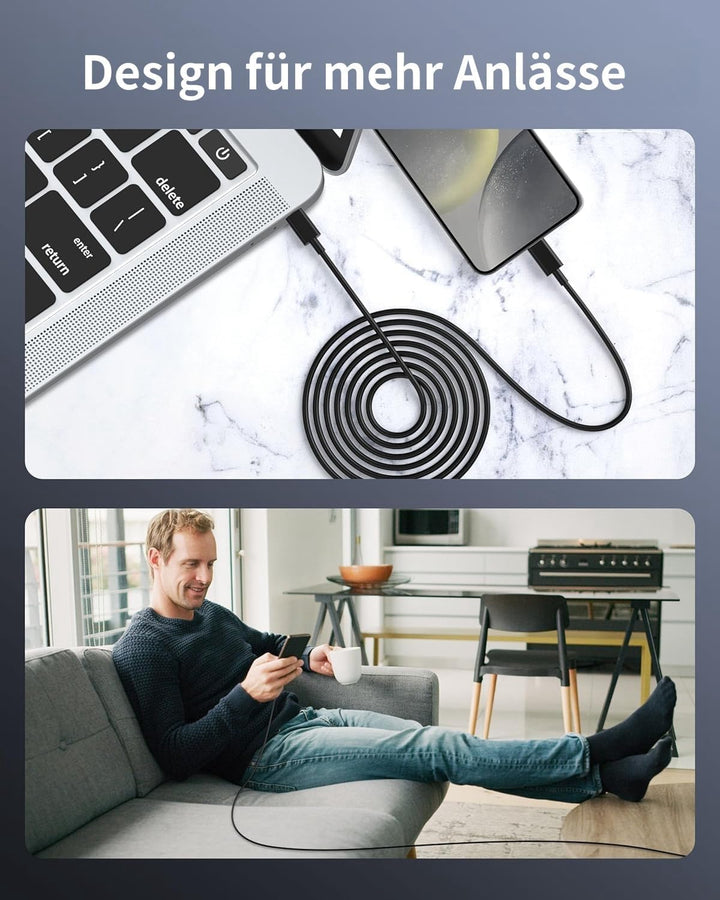 USB C Ladegerät 25W, USB C Ladekabel, 2er Pack Schnellladegerät mit 1,8M Ladekabel, Super Fast Charg