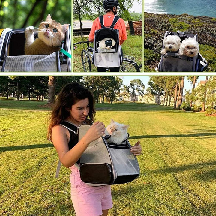 Kiepoar Haustiere Rucksack Transporttasche für Hunde Katzen 7.5kg, Grosse Tragbare Katzenrucksack Hu