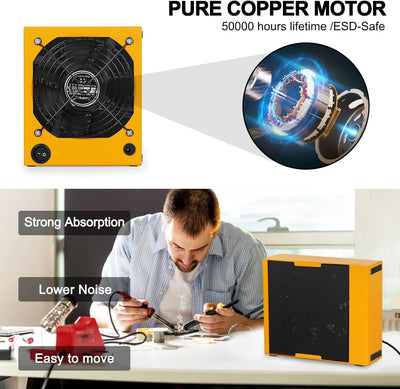 Lötdampfabsauger Rauchabsorber Entferner Rauchverhütungsabsorber 12V DIY Arbeitsventilator für Lötst