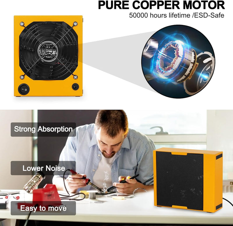 Lötdampfabsauger Rauchabsorber Entferner Rauchverhütungsabsorber 12V DIY Arbeitsventilator für Lötst