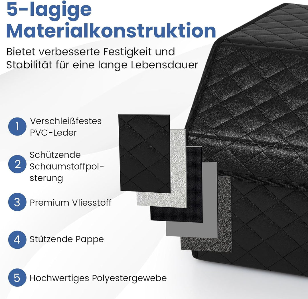 COSTWAY Auto Kofferraum mit Deckel, 35 L Kofferraum-Organizer faltbar, SUV Limousine Aufbewahrungsbo
