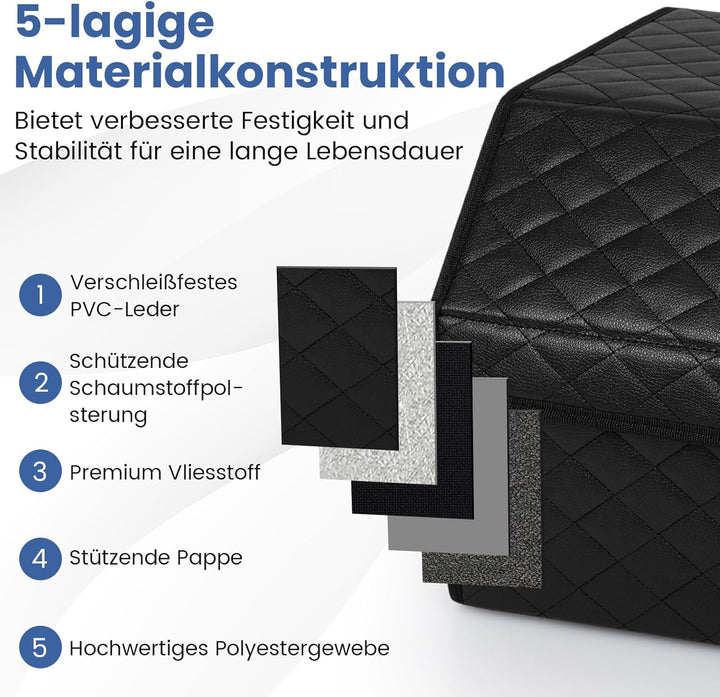 GYMAX Faltbarer Kofferraum Organizer, wasserdicht & verschleissfest, Auto Kofferraum mit grosses Fas