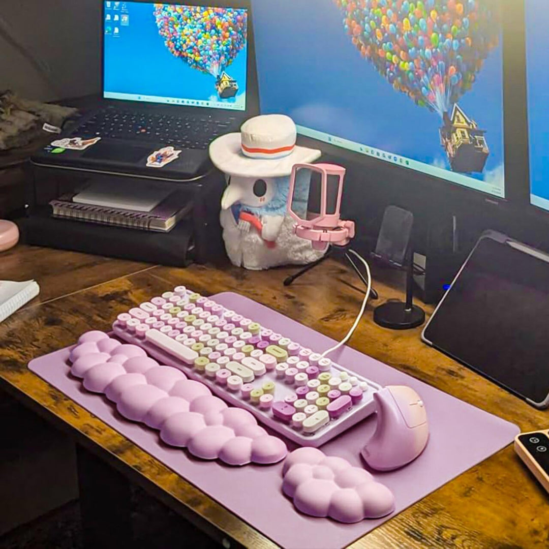 JIKIOU Tastatur-Handgelenkauflage in Wolkenform, mit rutschfester PU-Basis, bequemer Memoryschaum, f
