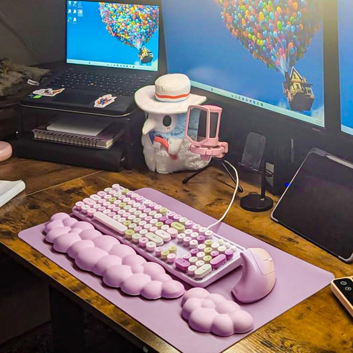 JIKIOU Tastatur-Handgelenkauflage in Wolkenform, mit rutschfester PU-Basis, bequemer Memoryschaum, f