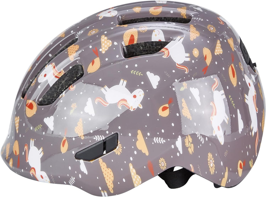 ABUS Kinderhelm Smiley 3.0 - Fahrradhelm mit tiefer Passform, kindergerechten Designs & Platz für ei