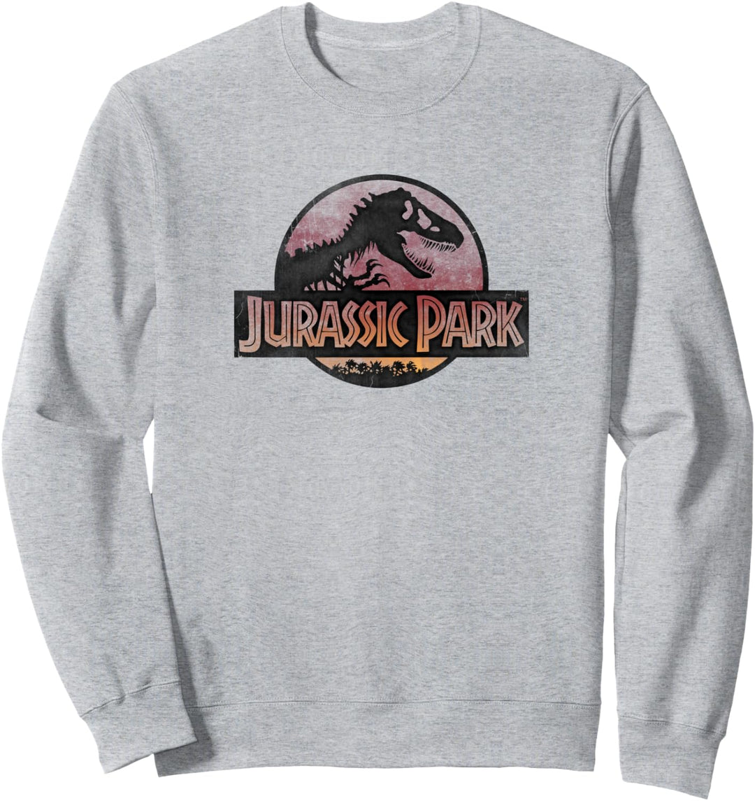 Jurassic Park Orange Gradient Sunset Logo Sweatshirt