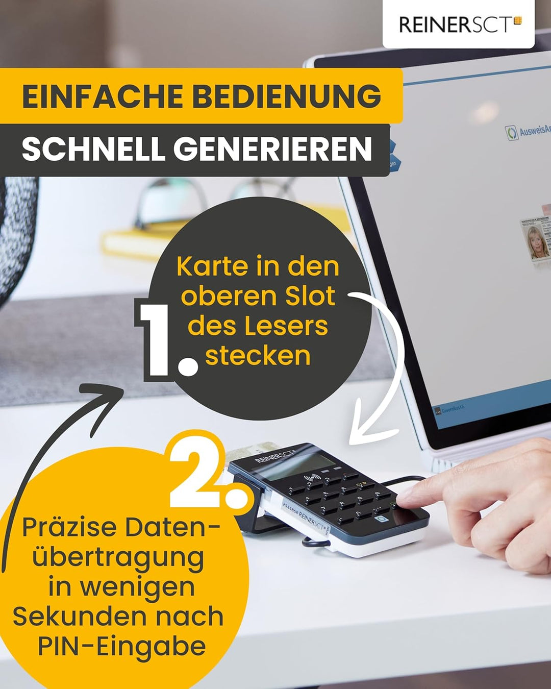 REINER SCT cyberJack RFID Chip-Kartenlesegerät standard | Generator für Online-Banking (HBCI / FinTS