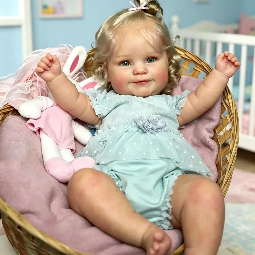 Zero Pam Reborn Baby Vollsilikon Lebensecht Mädchen, 50CM Lebensechte Baby Puppe Mit Haaren, Realist