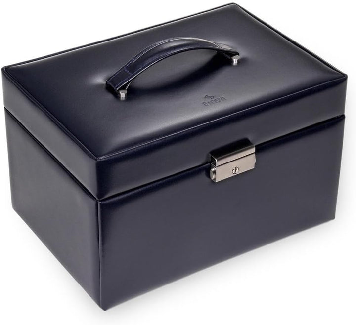 Schmuckkasten Jasmin florage/navy (Leder)