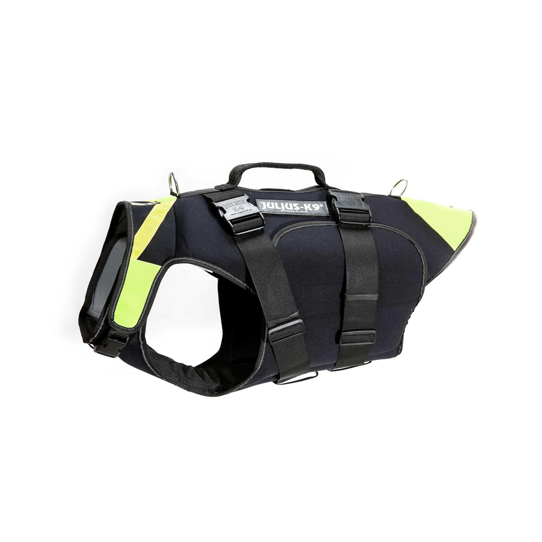 Julius-K9, IDC Multifunktionale Hundeweste 3in1, Grösse: XL, Schwarz und Neon XL Schwarz und UV Oran