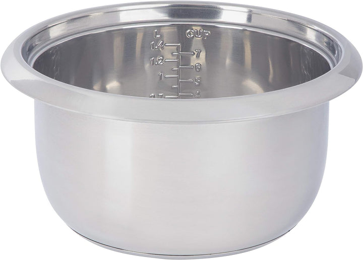 KeMar Kitchenware KRC-175 Reiskocher | 5 Programme | 1,4L | 500W | Edelstahltopf | Glasdeckel |