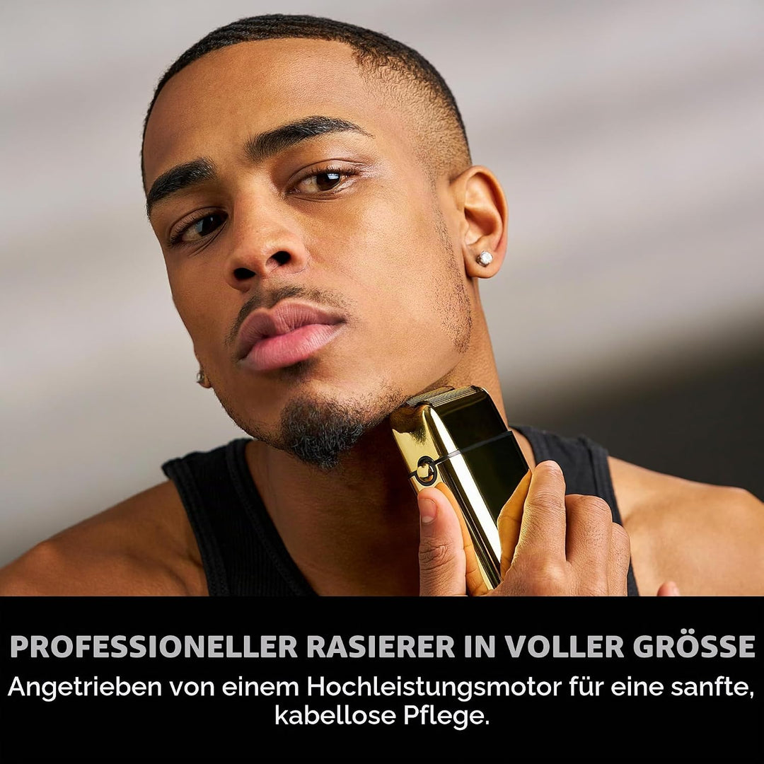 BaBylissPRO Baberology Doppelfolienrasierer FXFS2G GOLDFX Professioneller Elektrorasierer, Gold