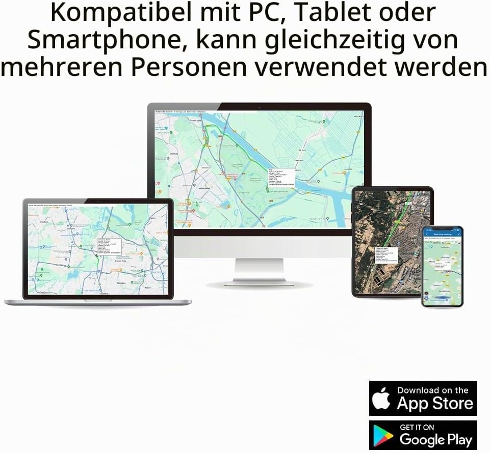 TKMARS Klein 4G Auto GPS, integrierte SIM-Karte(ABO erforderlich), 60 Tage Lange Akkulaufzeit, Magne