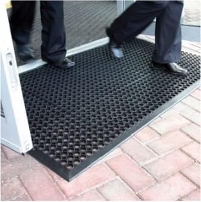 rg-vertrieb Gummimatte 60x90cm rutschfeste Ringgummimatte mit Rand für Eingang, Aussenbereich & Gewe